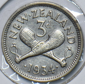 New Zealand 1934 3 Pence 903255 combine shipping