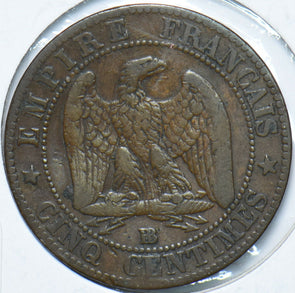 France 1854 BB 5 Centimes Eagle animal 900602 combine shipping