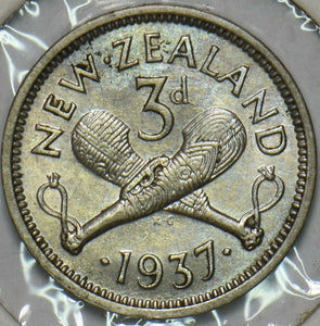 New Zealand 1937 3 Pence 196428 combine shipping