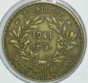 Tunisia 1941 AH 1360 Franc Emu 191431 combine shipping