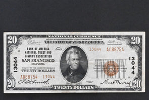 US 1929 $20 VF+ National Currency Type 1 San Francisco RC0696 combine shipping