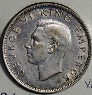 New Zealand 1942 1/2 Crown silver half N0103 combine shipping