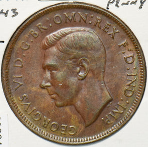 Australia 1944 Georgivs VI Penny Kangaroo animal 292842 combine shipping