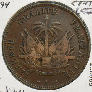 Haiti 1894 2 Centimes 296889 combine shipping