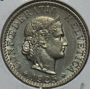 Switzerland 1925 20 Rappen UNC 297489 combine shipping