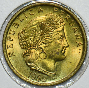 Peru 1959 10 Centavos 196591 combine shipping