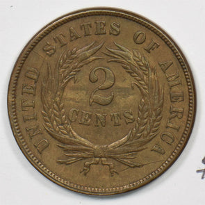 1865 Two Cents AU+ U0203