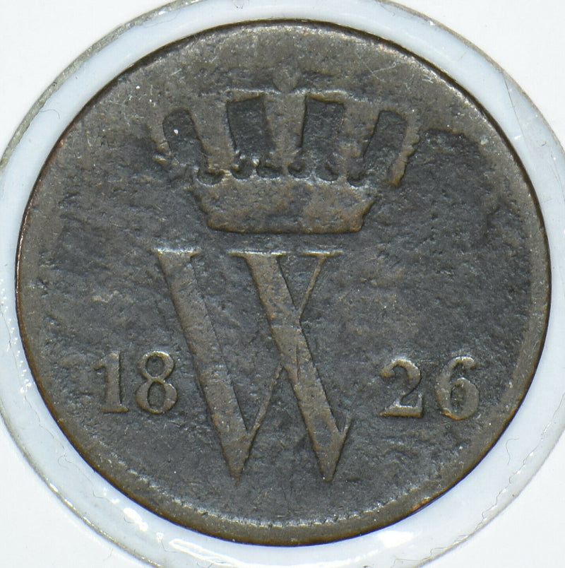 Netherlands 1826 Cent 291416 combine shipping