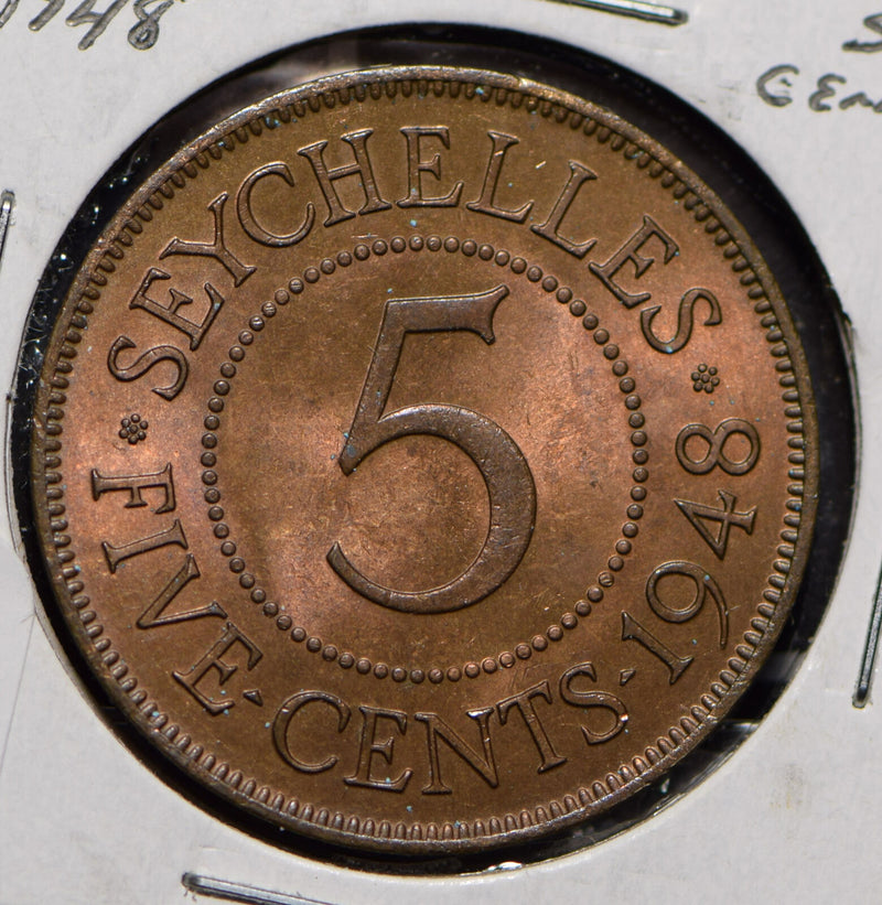 Seychelles 1948 5 Cents  191083 combine shipping