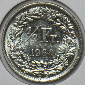 Switzerland 1964 1/2 Franc 193076 combine shipping