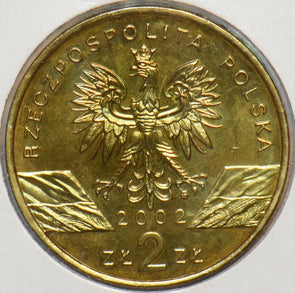 Poland 2002 2 Zlotych Pond turtle animal Eagle 902815 combine shipping