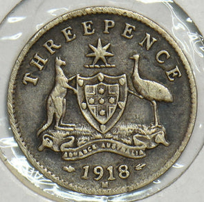 Australia 1918 M 3 Pence Kangarooanimal 904405 combine shipping