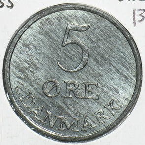 Denmark 1955 5 Ore BU 298129 combine shipping