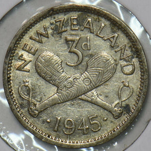New Zealand 1945 3 Pence 152397 combine shipping