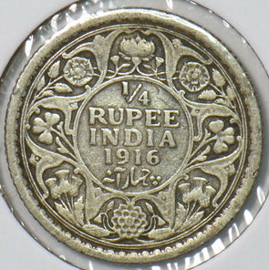 British India 1916 1/4 Rupee 194080 combine shipping