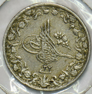 Egypt 1884 AH 1293 1/10 Qirsh Yr 32 196698 combine shipping