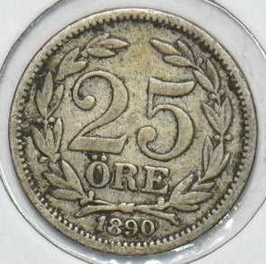 Sweden 1890 25 Ore 152752 combine shipping