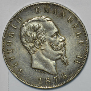 Italy 1876 5 Lire Lustrons L00327 combine shipping