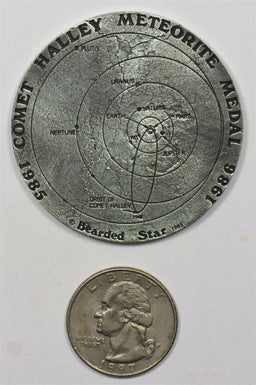 Israel 1979 Meteorite Medallion Comet Halley meteorite Rare! BU0728 combine ship