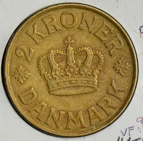 Denmark 1925 2 Kroner  D0065 combine shipping