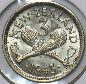 New Zealand 1943 3 Pence 195130 combine shipping