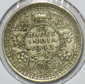 British India 1943 1/4 Rupee 150926 combine shipping