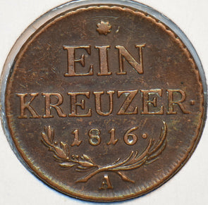 Austria 1816 A Kreuzer Eagle animal 193775 combine shipping