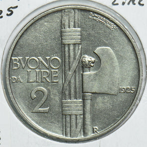 Italy 1925 2 Lire 198147 combine shipping