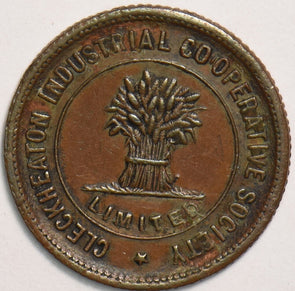 Great Britain Pound Cleckheaton Industrial Cooperative Society Token T0128 combi
