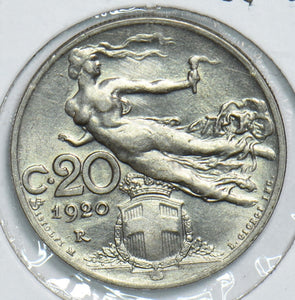 Italy 1920 20 Centesimi 298823 combine shipping