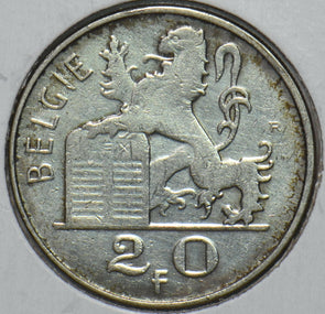 Belgium 1949 20 Francs Lion animal 195410 combine shipping
