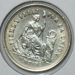 Peru 1866 Dinero 295730 combine shipping