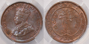Ceylon 1925 Cent PCGS MS 64 BROWN PI0225 combine shipping