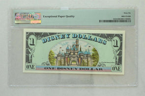 Disney Dollar 1996 Dollar PMG Gem UNC 66EPQ DIS41. Mickey. Sleeping Beauty's Ca