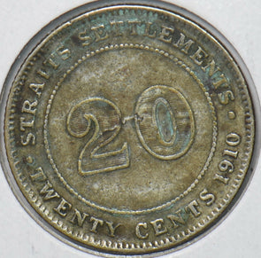 Straits Settlements 1910 B 20 Cents 194806 combine shipping