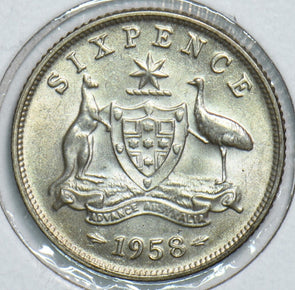 Australia 1958 6 Pence 241126 combine shipping