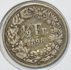 Switzerland 1898 1/2 Franc 295554 combine shipping
