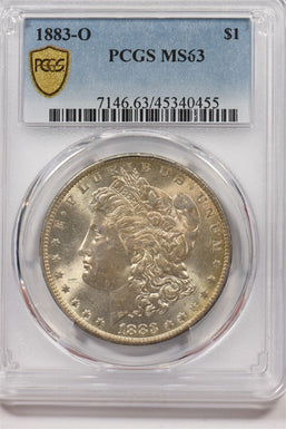 1883-O Morgan Dollar Silver golden toning PCGS MS63 PC1510