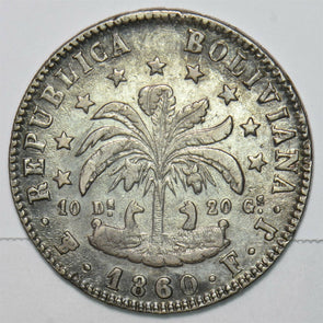 Bolivia 1860 8 Soles Llama animal B0144 combine shipping