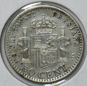 Spain 1904 50 Centimos Lion animal 294529 combine shipping