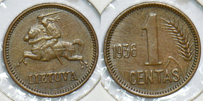 Lithuania 1936 Centas Horse animal 198386 combine shipping