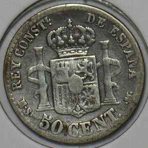 Spain 1880 50 Centimos 195615 combine shipping