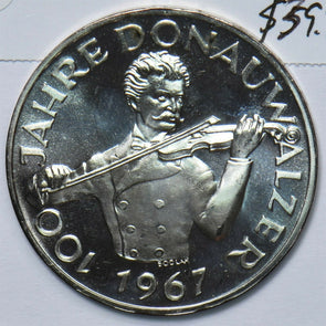 Austria 1967 50 Schilling Proof Blue Danube Waltz 490772 combine shipping