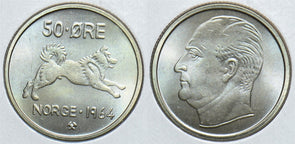 Norway 1964 50 Ore Elkhound 153885 combine shipping