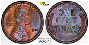 1914 Lincoln Wheat Cent PCGS MS65RB PC1520