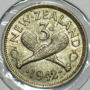 New Zealand 1942 3 Pence 297596 combine shipping