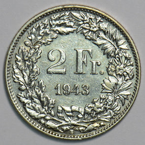 Switzerland 1943 2 Francs 197394 combine shipping