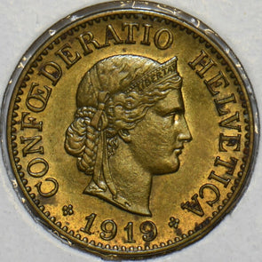 Switzerland 1919 10 Rappen UNC 491324 combine shipping