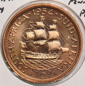 South Africa 1954 1/2 Penny Proof 299377 combine shipping