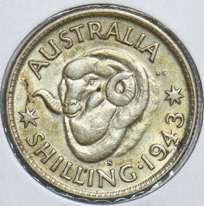 Australia 1943 Shilling Ram 198857 combine shipping